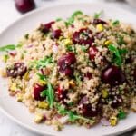 Cherry, Pistachio & Mint Quinoa Salad Recipe