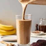 Coffee Smoothie with Banana, Almond Butter, and Chocolate Shavings Recipe