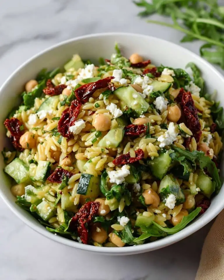 Sun Dried Tomato Orzo Pesto Salad Recipe