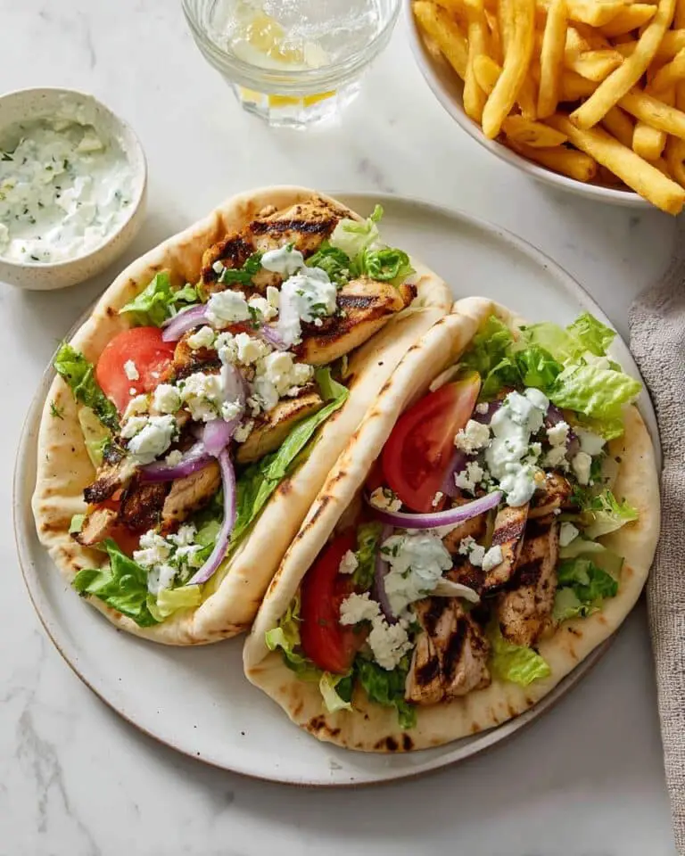 Greek Chicken Gyros with Tzatziki Sauce Recipe
