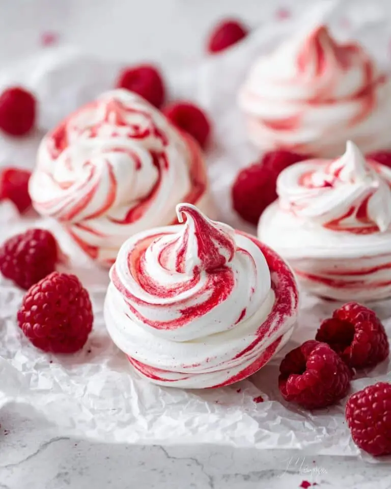 Raspberry Meringue Nests with Lemon-Raspberry Coulis Recipe