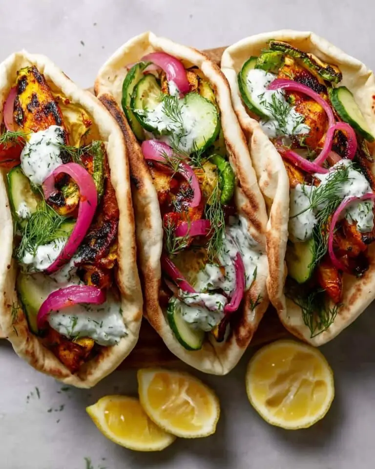 Mediterranean Halloumi Pitas Recipe