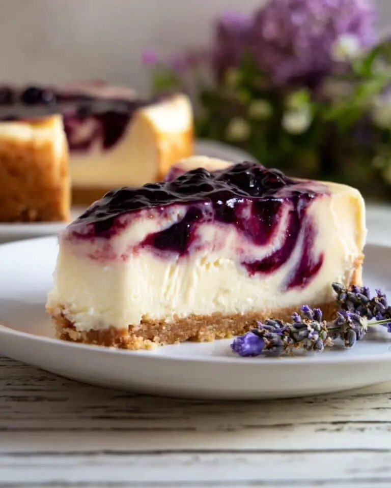 Blackberry Lavender Swirl Cheesecake Recipe
