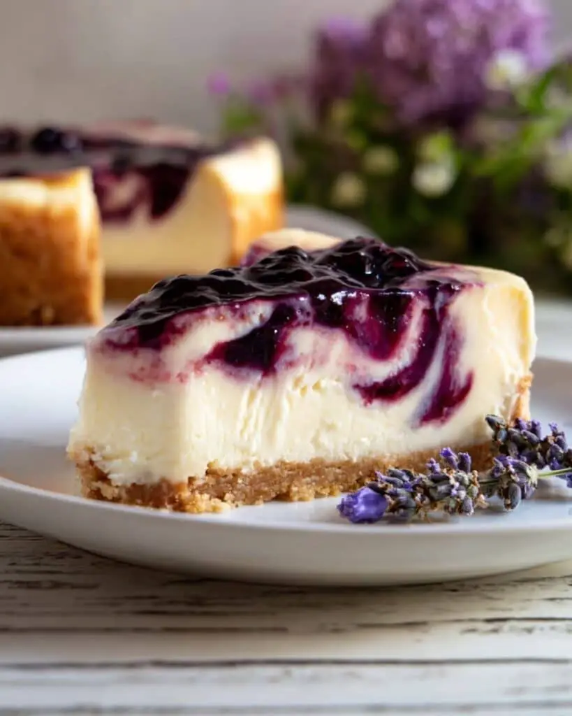 Blackberry Lavender Swirl Cheesecake Recipe
