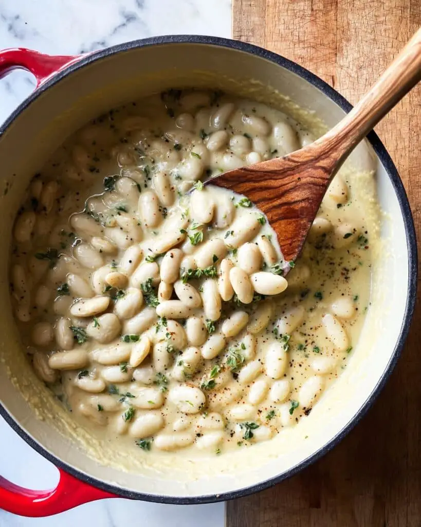 Creamy Caesar White Beans with Parmesan and Lemon Recipe
