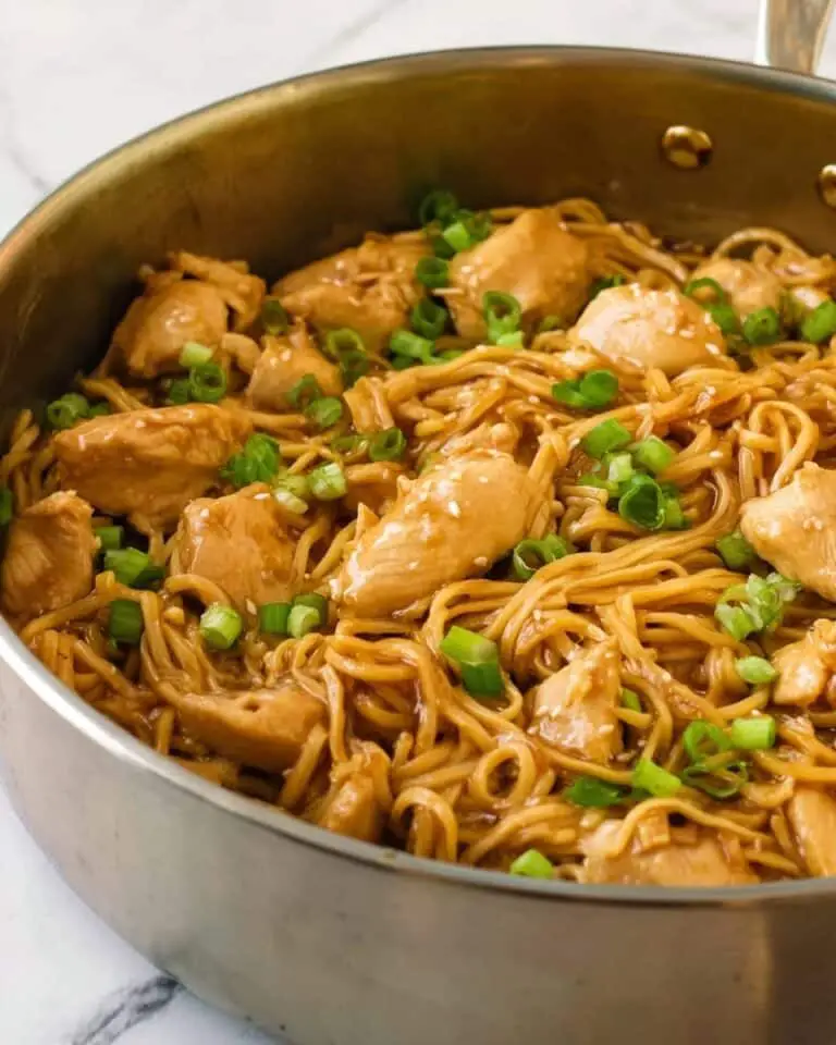 Rice Noodles with Peanut Sauce and Chicken Recipe
