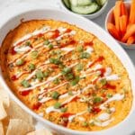 Healthy Cottage Cheese Buffalo Chicken Dip Recipe