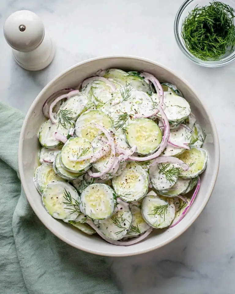 Creamy Cucumber Salad Recipe