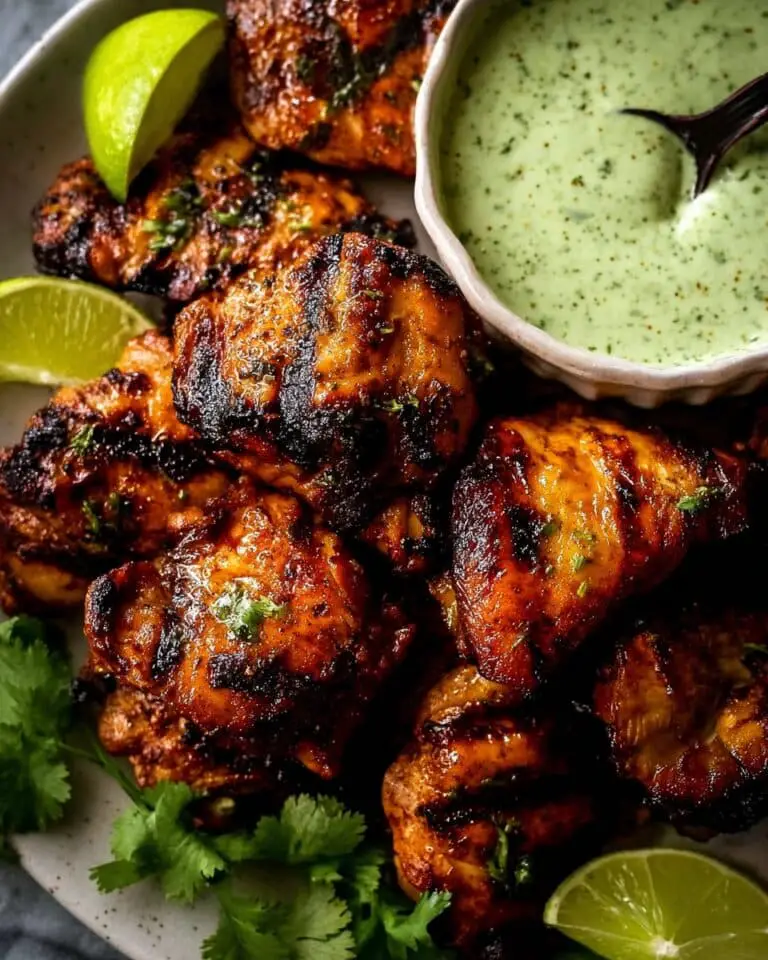 Peruvian Chicken with Cilantro Green Sauce Recipe