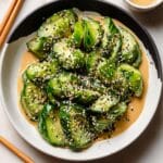 Japanese Cucumber Salad (Spiral-Cut with Sesame Dressing) Recipe