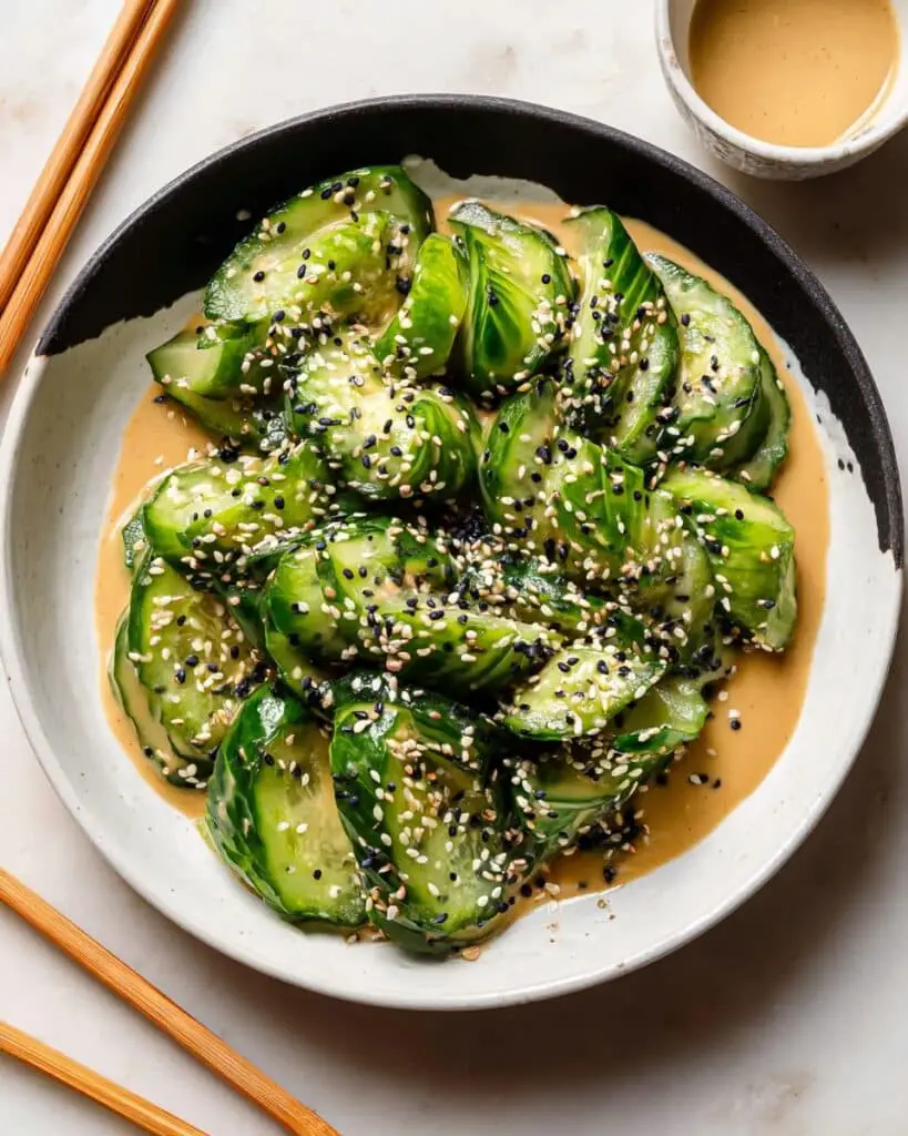 Japanese Cucumber Salad (Spiral-Cut with Sesame Dressing) Recipe