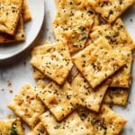 Homemade Cheddar Cheese Crackers with Everything Bagel Seasoning Recipe