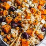 Roasted Butternut Squash Orzo with Chickpeas and Feta Recipe