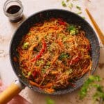 Vermicelli Noodles Stir-Fry with Vegetables and BBQ Sauce Recipe