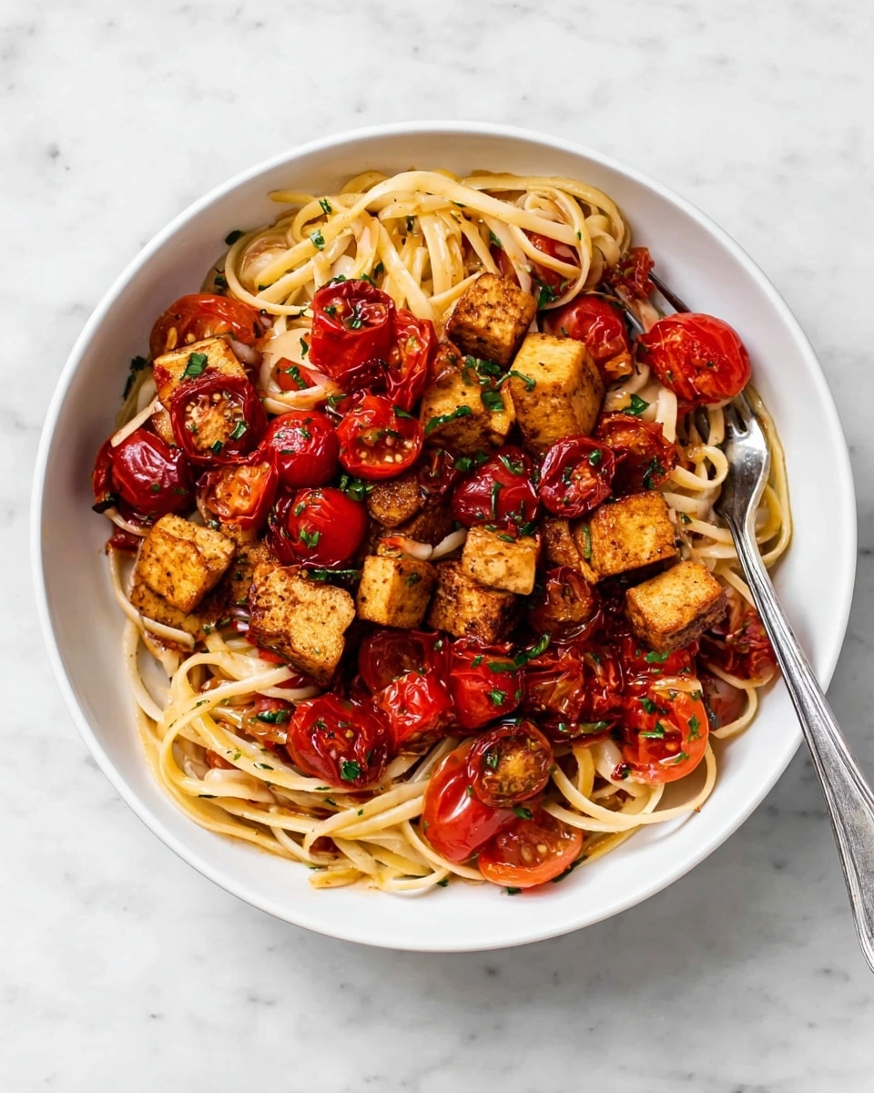 Halloumi Pasta with Cherry Tomatoes Recipe