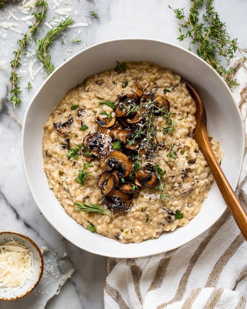 One Pot Creamy Mushroom Quinoa Recipe