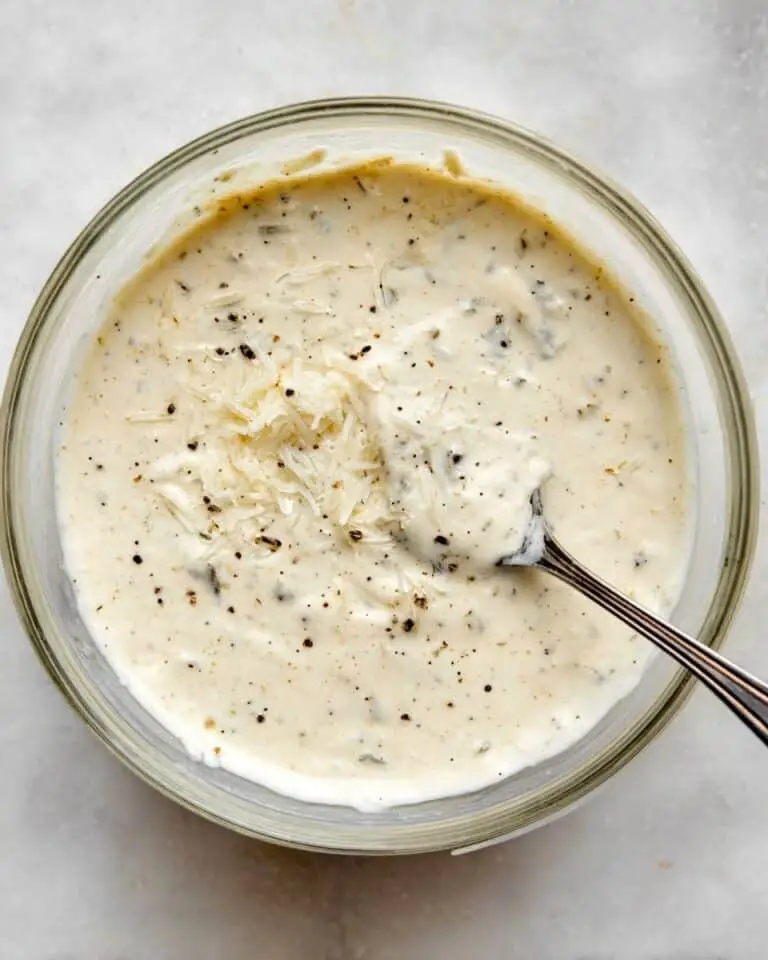 5-Minute Creamy Greek Yogurt Caesar Dressing (No Anchovy) Recipe