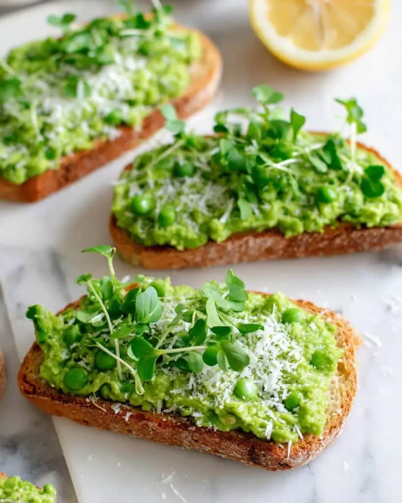 Pea Bruschetta Recipe (Pea Crostini) Recipe