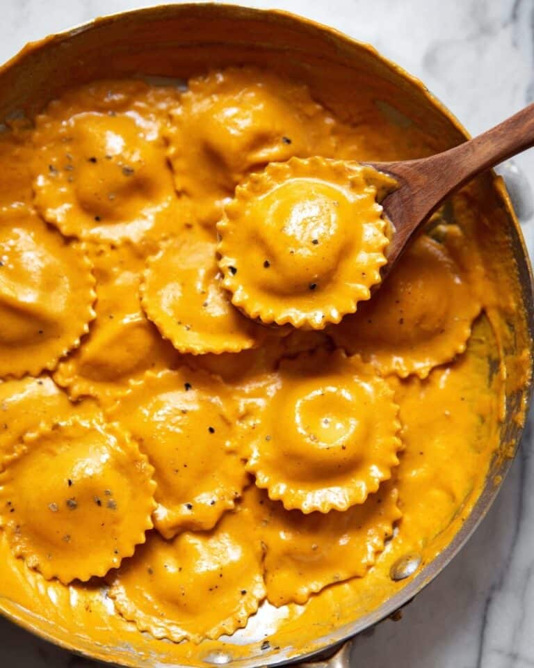 20 Minute Creamy Pumpkin Ravioli Recipe