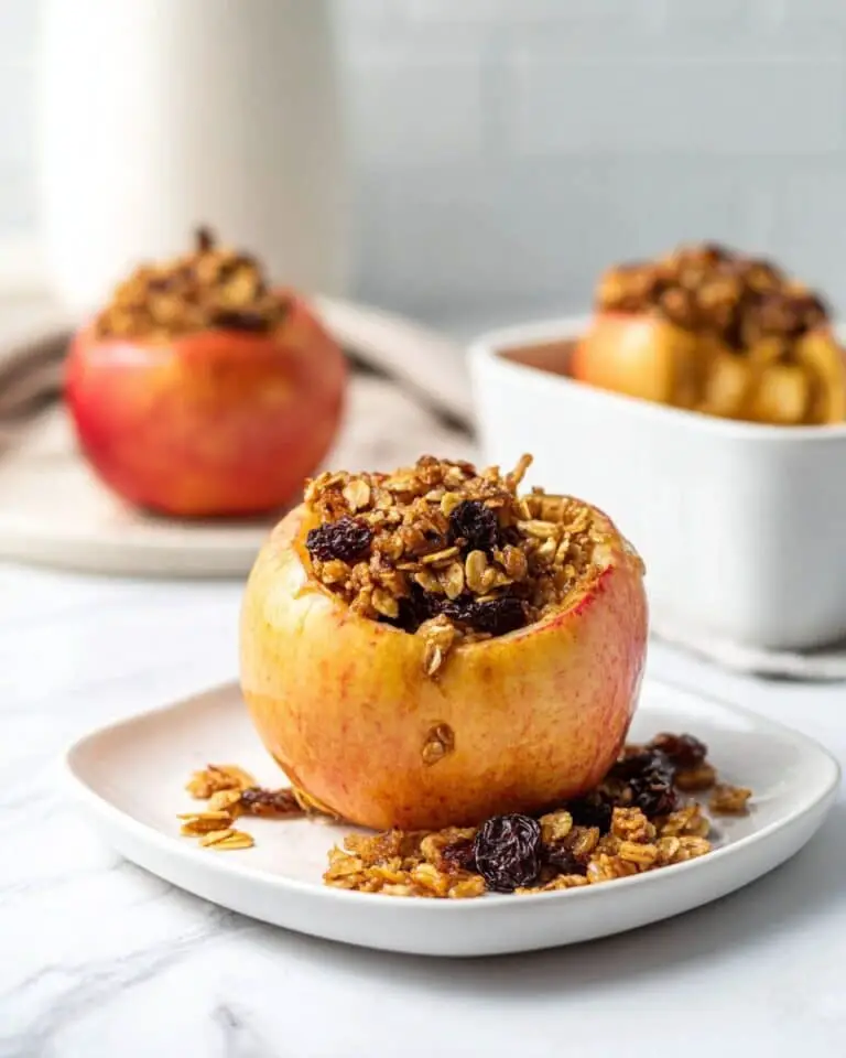 Air Fryer Baked Apples with Oatty Raisin-Nut Filling Recipe