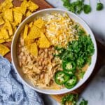Crockpot White Chicken Chili with Cream Cheese and Green Salsa Verde Recipe