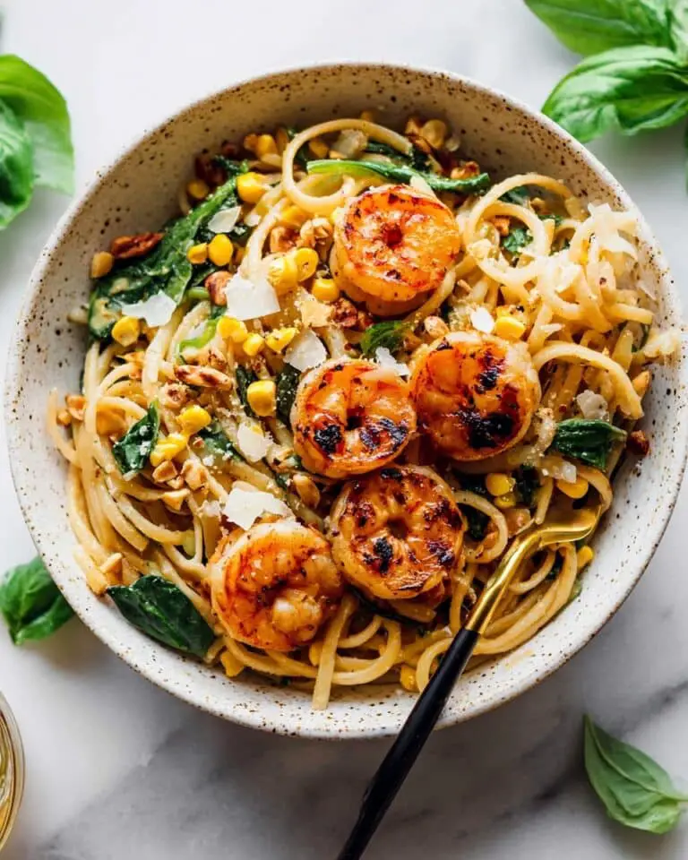 Creamy Shrimp Pasta with Corn and Sun-Dried Tomatoes Recipe