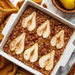 Gingerbread Baked Oatmeal with Pears and Pecans Recipe
