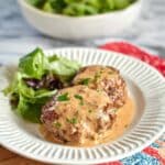 Keto Feta Burgers with Tomato Cream Sauce Recipe