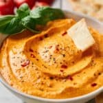 Creamy Roasted Red Pepper Dip with Basil and Smoked Paprika Recipe