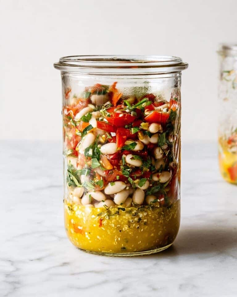 Marinated White Beans with Fresh Herbs and Roasted Red Peppers Recipe
