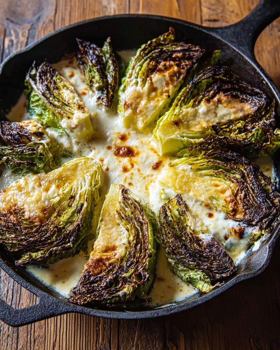 Cheesy Roasted Savoy Cabbage Wedges Recipe