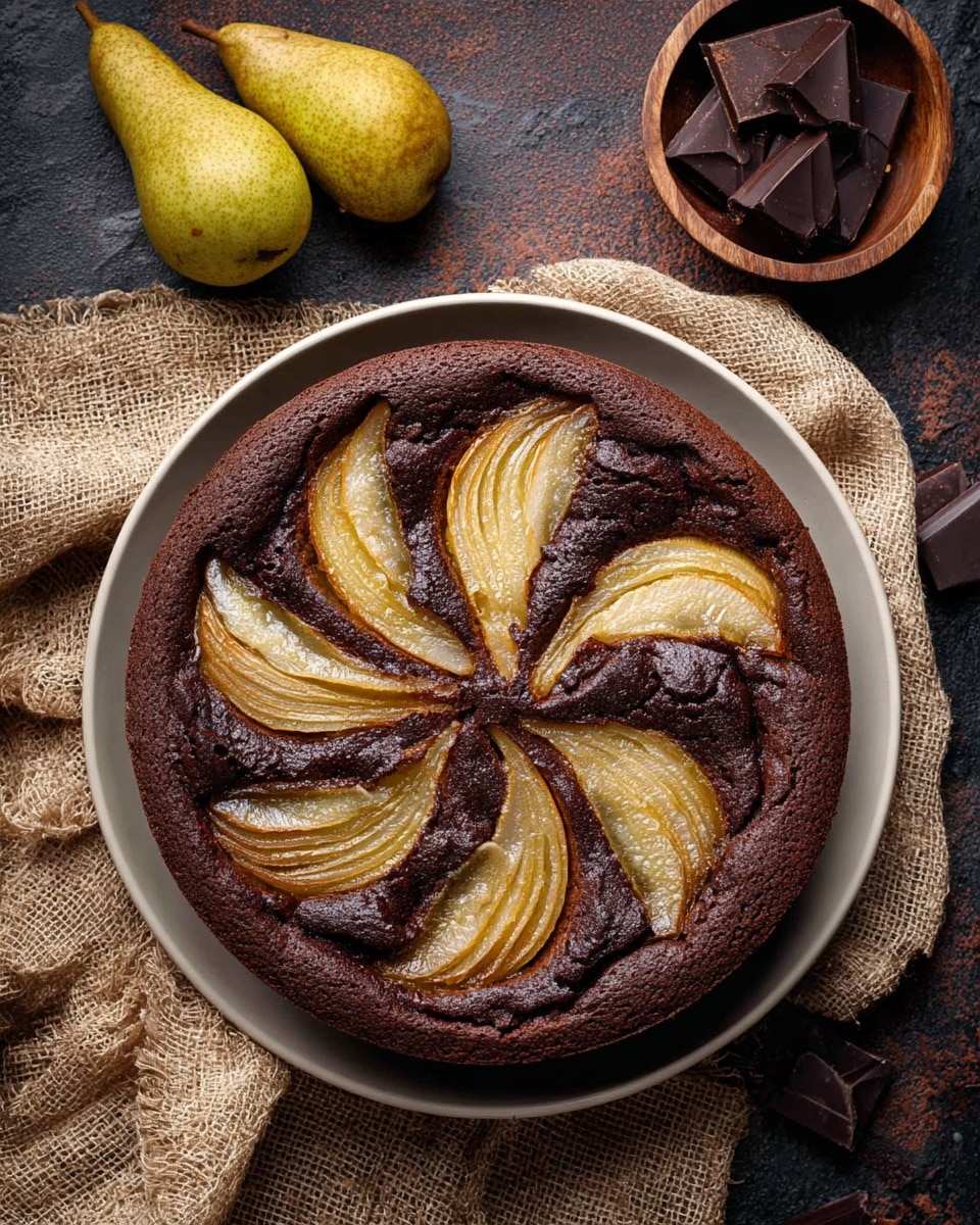 Chocolate Pear Frangipane Tart (Vegan) Recipe