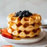 Homemade Waffle Recipe with Cottage Cheese and Maple Syrup Recipe