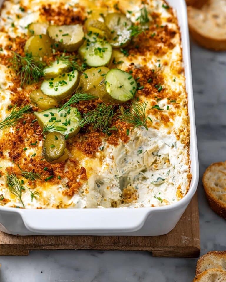 Hot and Cheesy Fried Pickle Dip Recipe