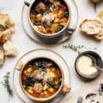 Gluten-Free Minestrone Soup with Turkey Meatballs Recipe