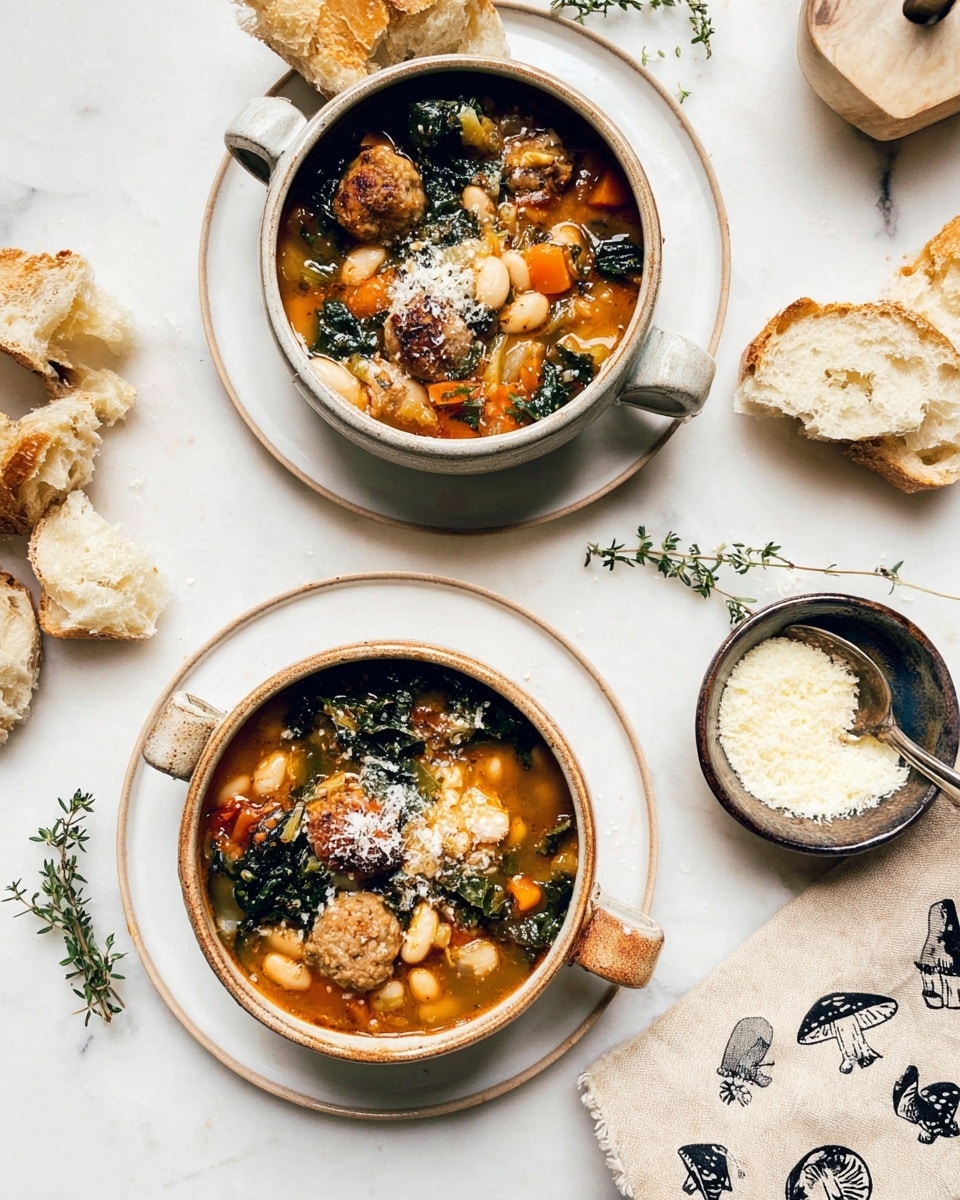 Gluten-Free Minestrone Soup with Turkey Meatballs Recipe