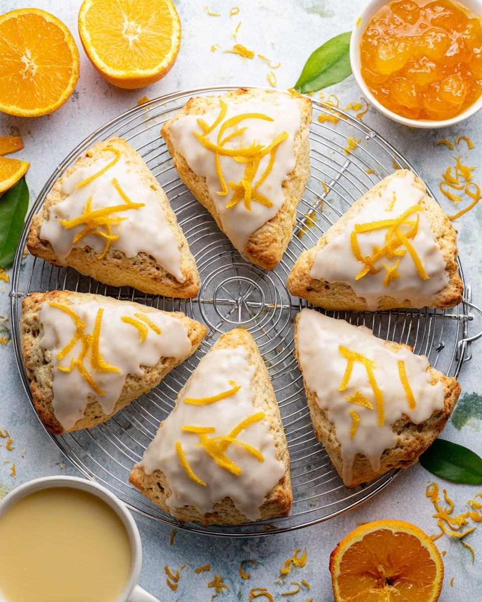 Orange Scones with Citrus Glaze Recipe