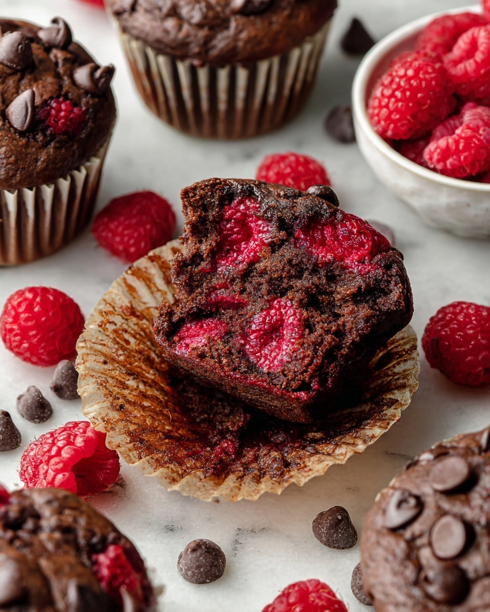 Feel-Good Chocolate Raspberry Muffins Recipe