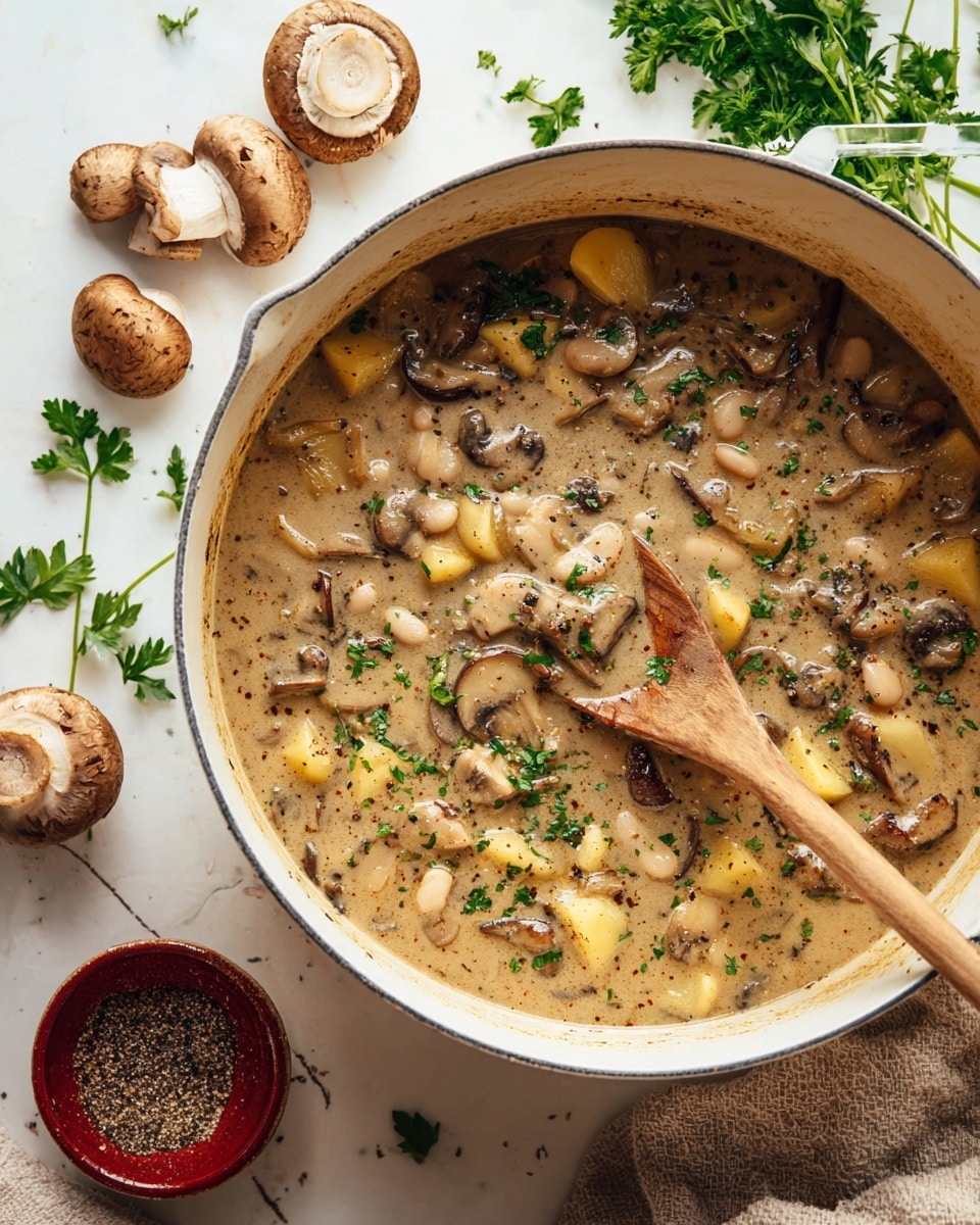 Cozy White Bean Mushroom Stew (Vegan) Recipe