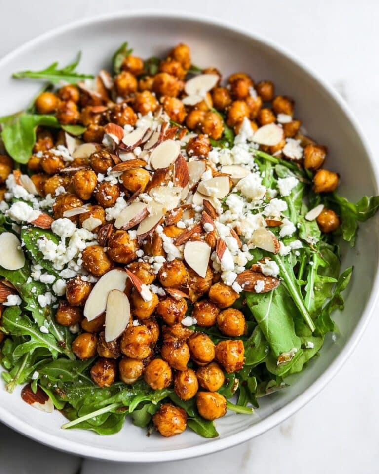Arugula and Roasted Chickpea Salad with Lemon-Honey Dressing Recipe