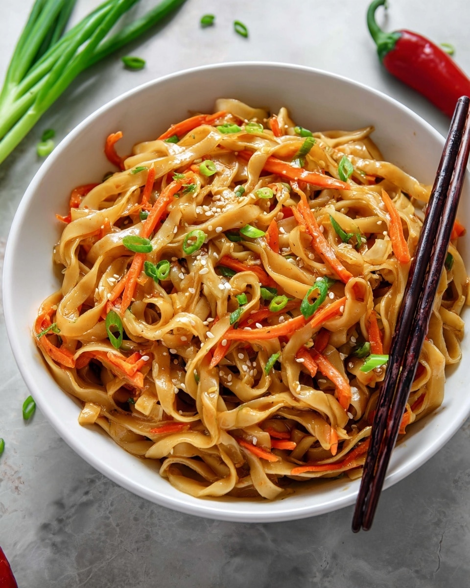 Stir-Fried Peanut Sesame Noodles (Vegan) Recipe